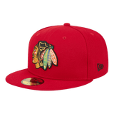 Chicago Blackhawks Official Team Color New Era Red 59FIFTY Fitted Hat