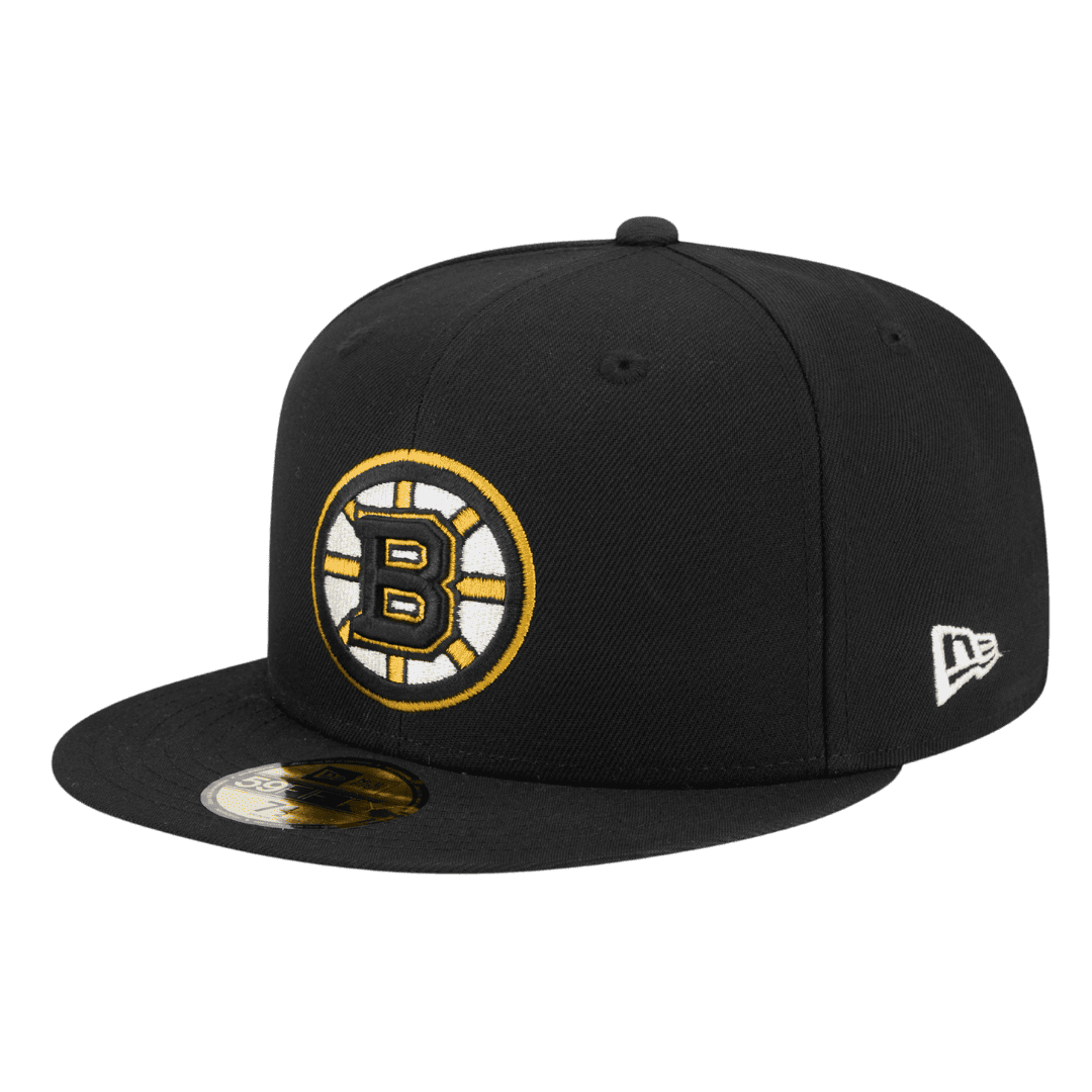 Boston Bruins Official Team Color New Era Black 59FIFTY Fitted Hat