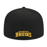 Boston Bruins Official Team Color New Era Black 59FIFTY Fitted Hat
