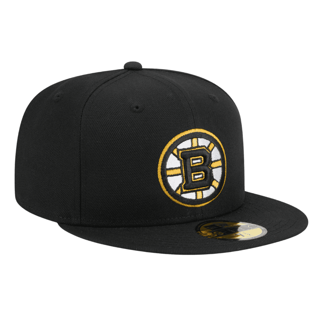 Boston Bruins Official Team Color New Era Black 59FIFTY Fitted Hat