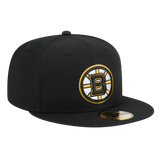 Boston Bruins Official Team Color New Era Black 59FIFTY Fitted Hat