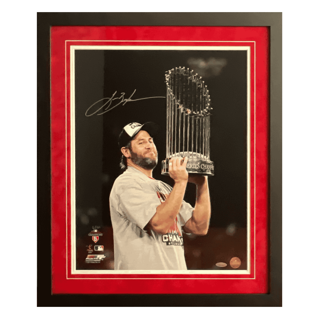 Lance Berkman St Louis Cardinals Autographed Framed 16x20 Photo - Tristar COA