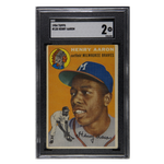
Hank Aaron SGC 2 1954 Topps Rookie RC Card