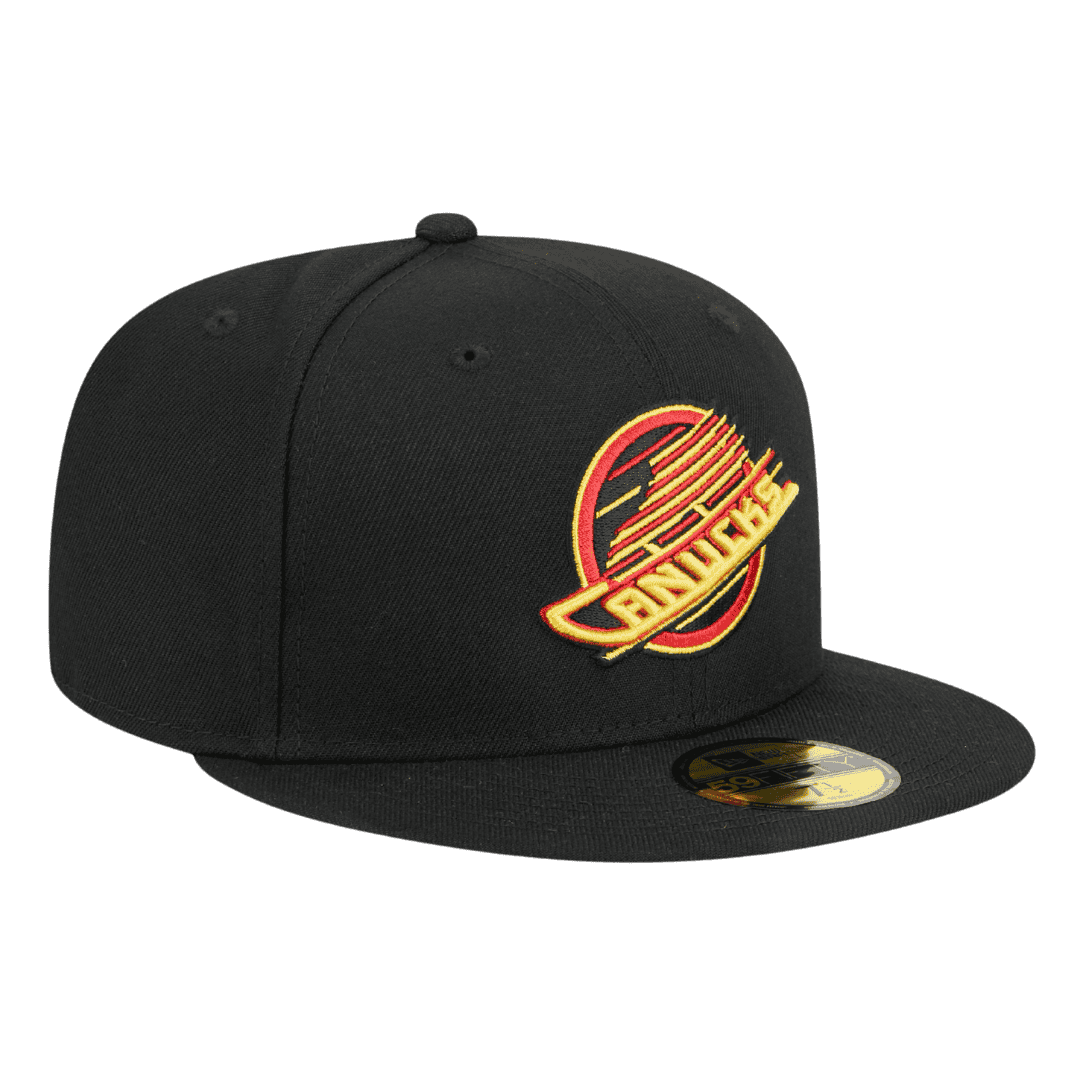 Vancouver Canucks Official Team Color New Era Black 59FIFTY Fitted Hat
