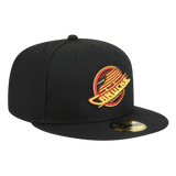 Vancouver Canucks Official Team Color New Era Black 59FIFTY Fitted Hat