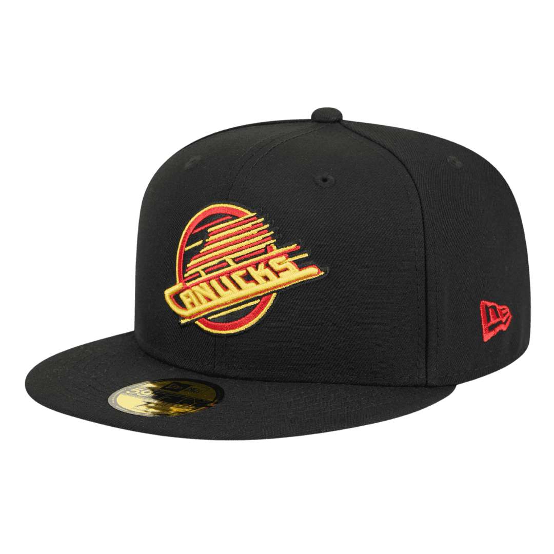 Vancouver Canucks Official Team Color New Era Black 59FIFTY Fitted Hat