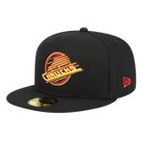 Vancouver Canucks Official Team Color New Era Black 59FIFTY Fitted Hat