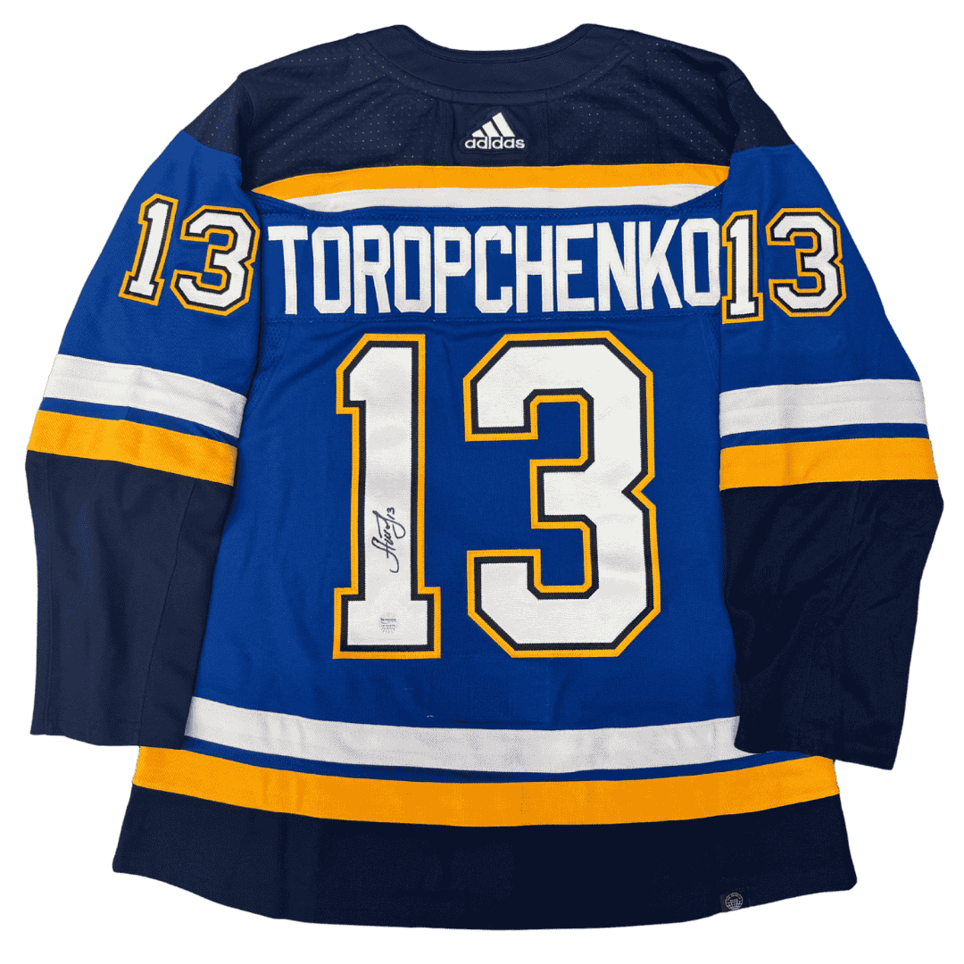 Alexi Toropchenko St Louis Blues Autographed Adidas Home Jersey - JSA COA