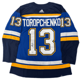 Alexi Toropchenko St Louis Blues Autographed Adidas Home Jersey - JSA COA