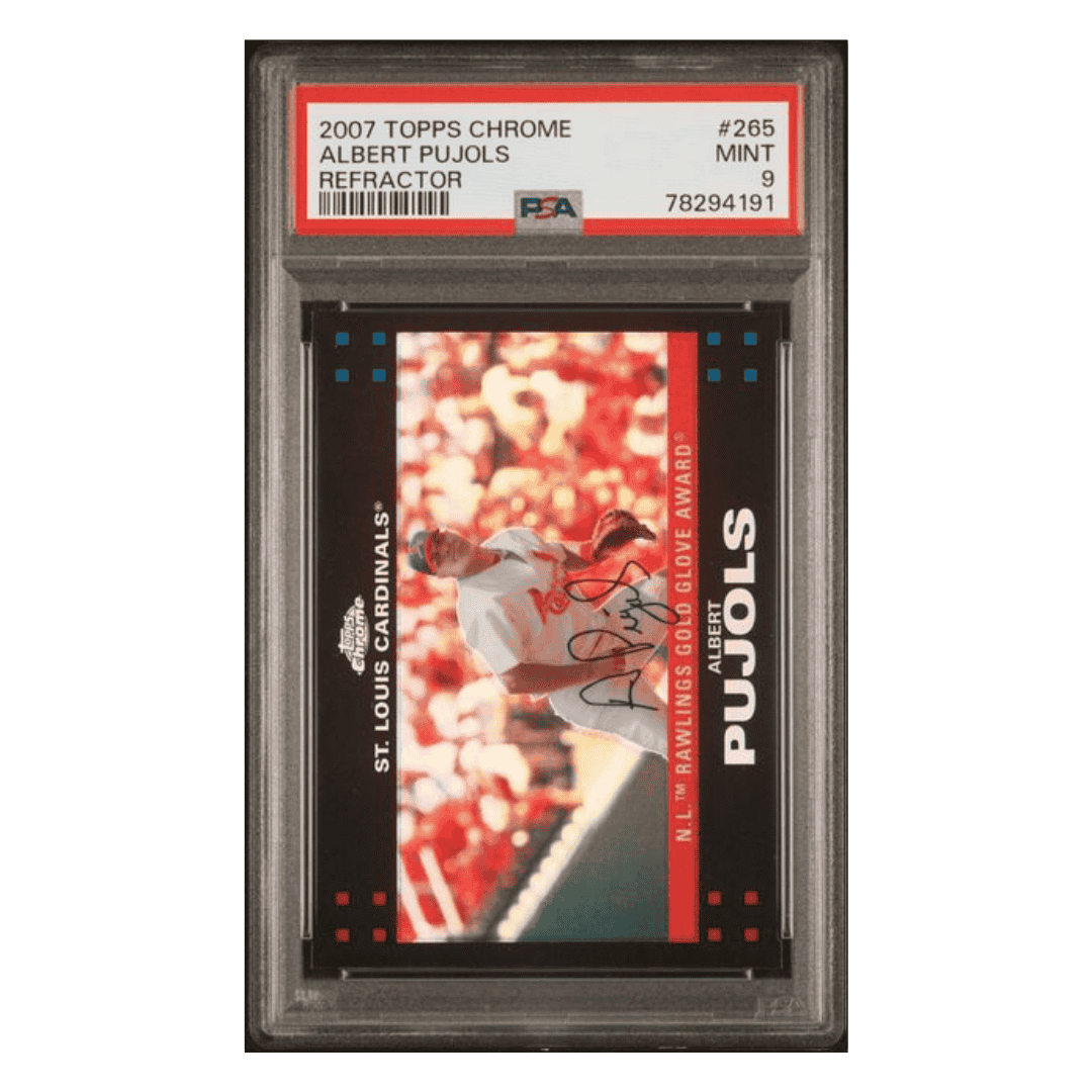 Albert Pujols PSA 9 2007 Topps Chrome Refractor Card #265