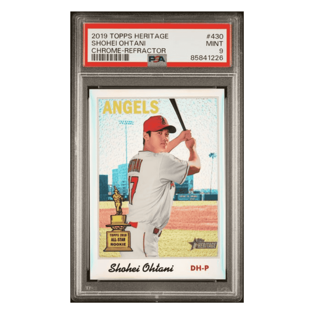 Shohei Ohtani PSA 9 2019 Topps Heritage Chrome Refractor #d/570 Card #430