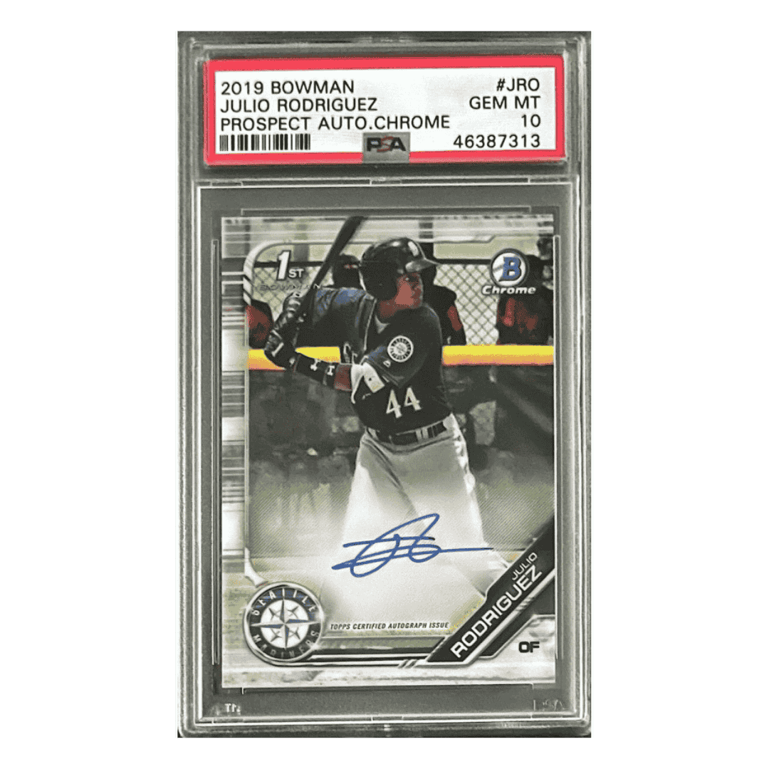Julio Rodriguez PSA 10 2019 Bowman Prospect Auto Chrome Card #JRO