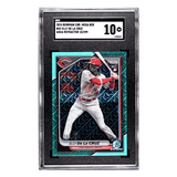 Elly De La Cruz SGC 10 2024 Bowman Chrome Mega Box Aqua Refractor Rookie RC #d/299 Card #42
