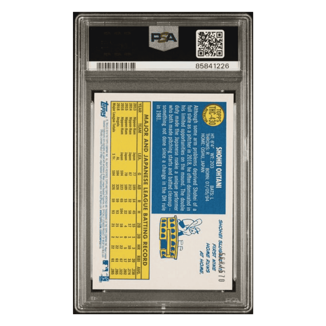 Shohei Ohtani PSA 9 2019 Topps Heritage Chrome Refractor #d/570 Card #430