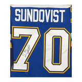 Oskar Sundqvist St Louis Blues Autographed Adidas Home Jersey - Fan Cave COA