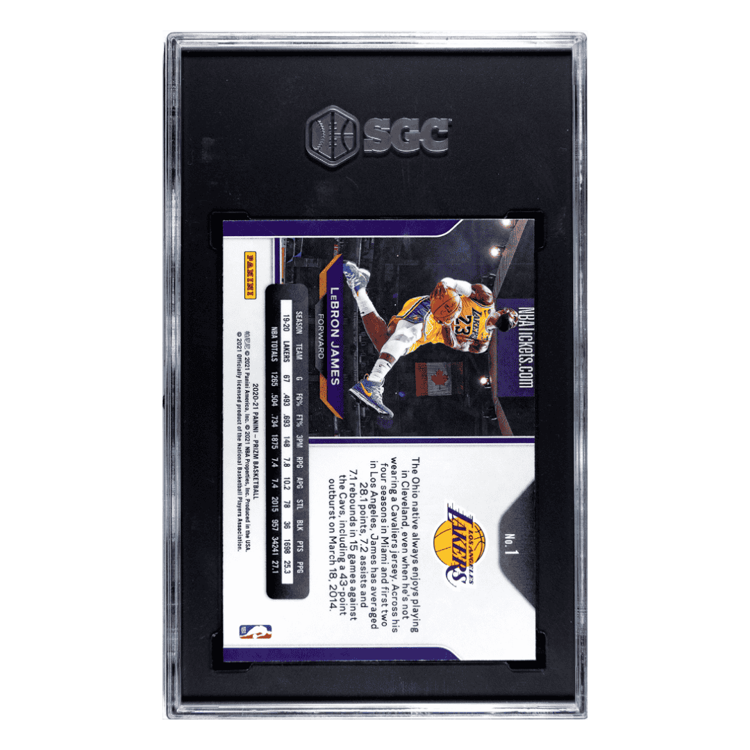 LeBron James SGC 10 2020-21 Panini Prizm Card #1