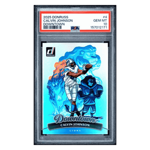 Calvin Johnson PSA 10 2025 Panini Donruss Downtown Card #4