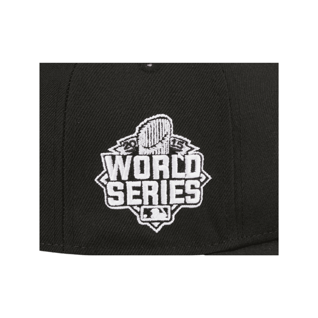 Kansas City Royals 2015 World Series Side Patch New Era Black/White 59FIFTY Fitted Hat