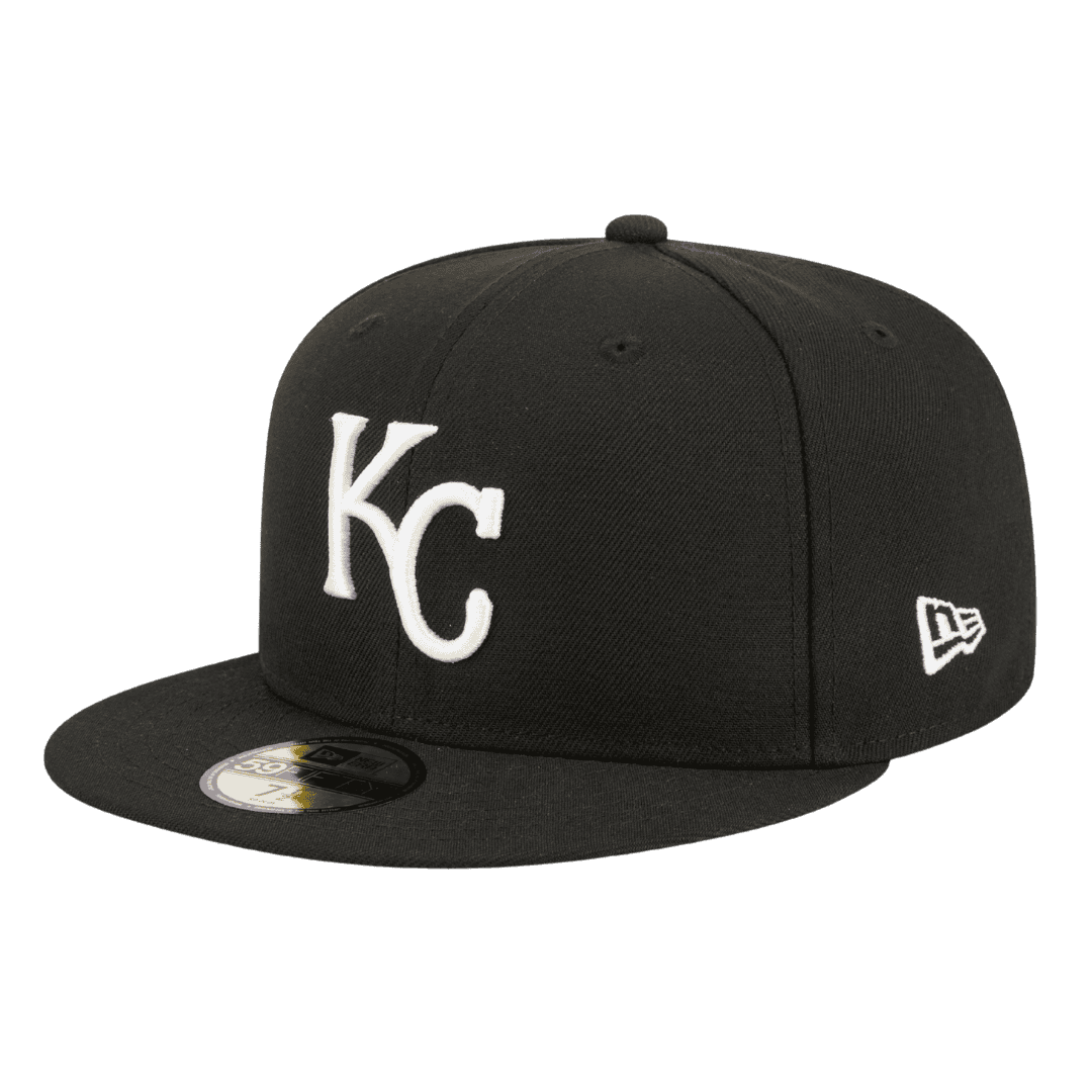 Kansas City Royals 2015 World Series Side Patch New Era Black/White 59FIFTY Fitted Hat