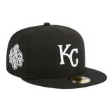 Kansas City Royals 2015 World Series Side Patch New Era Black/White 59FIFTY Fitted Hat
