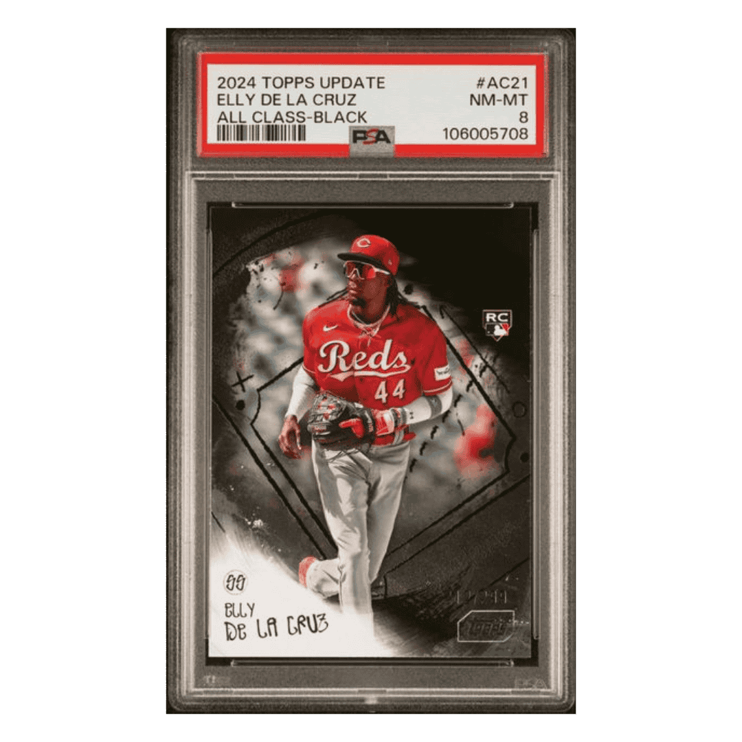 Elly De La Cruz PSA 8 2024 Topps Update All Class - Black Rookie RC #d/299 Card #AC21