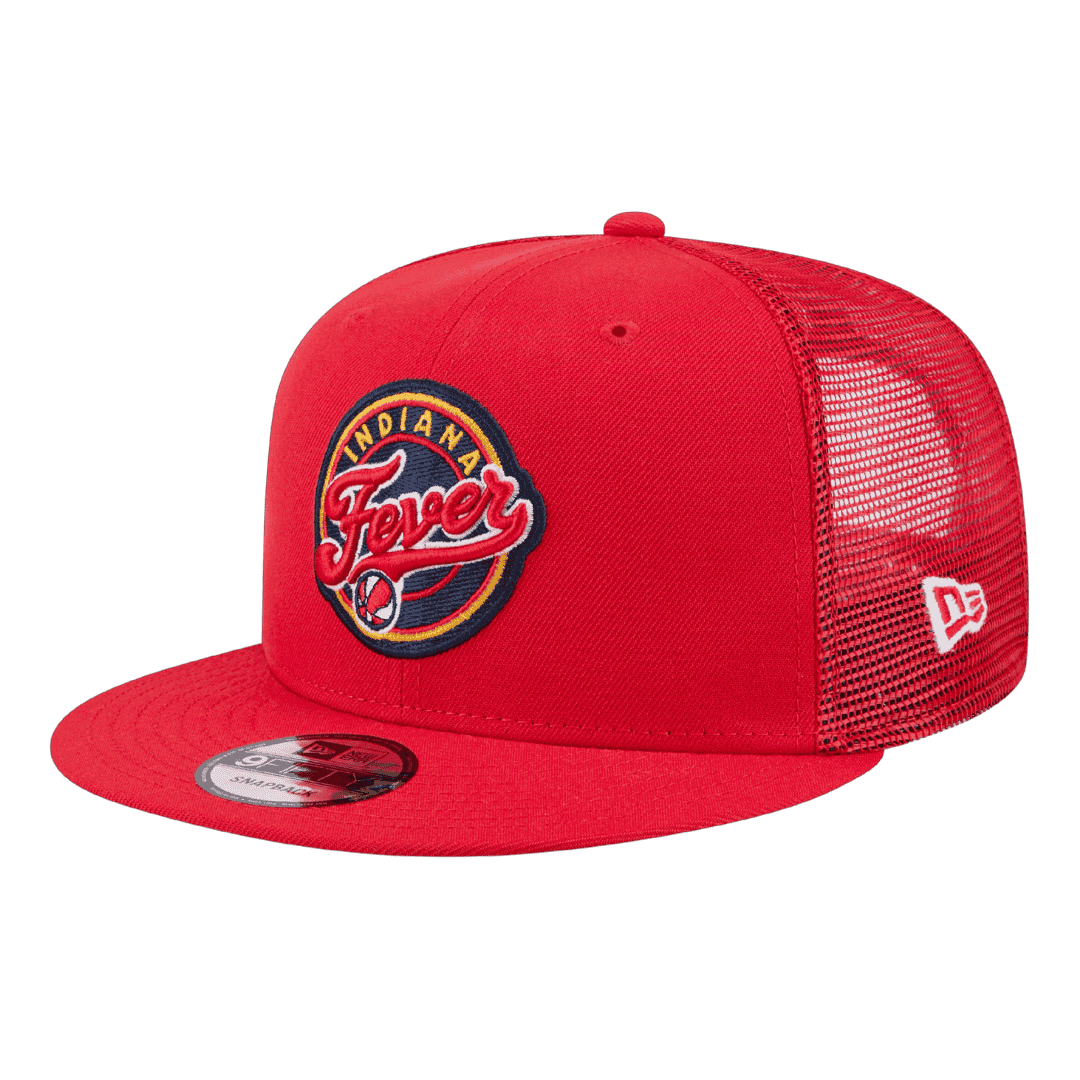 Indiana Fever Trucker Meshback New Era Red 9FIFTY Adjustable Snapback Hat