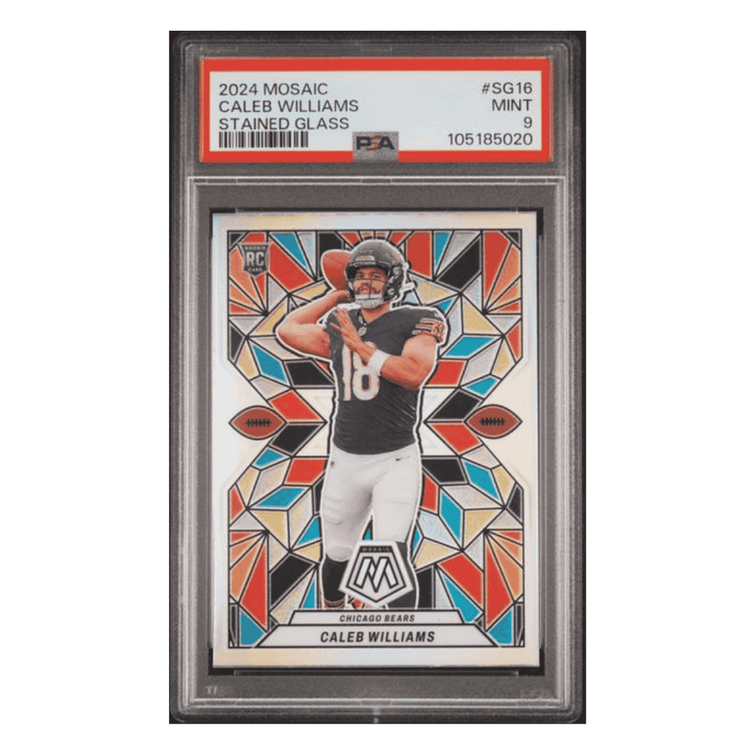 Caleb Williams PSA 9 2024 Panini Mosaic Stained Glass Rookie RC Card #SG16
