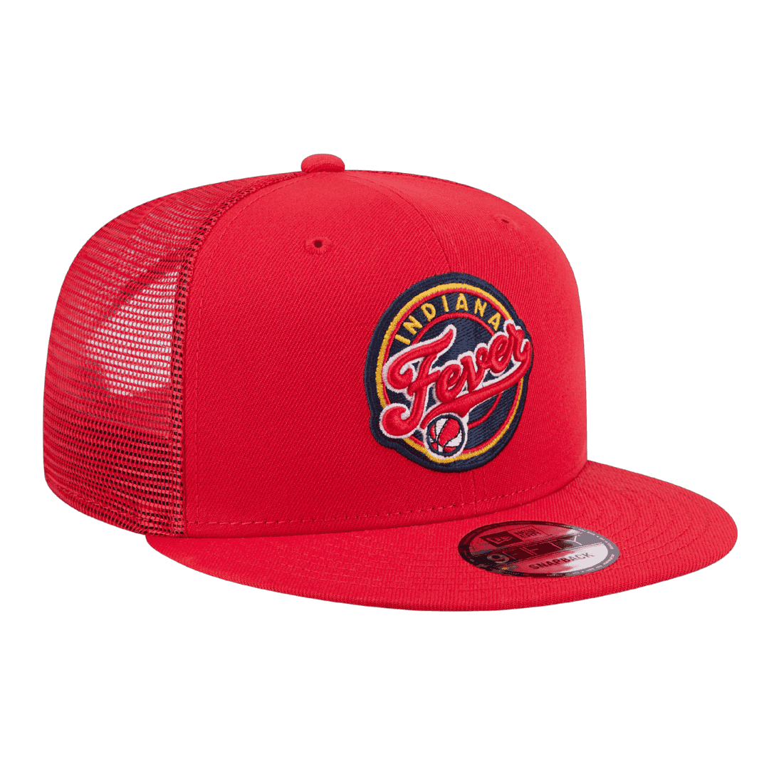 Indiana Fever Trucker Meshback New Era Red 9FIFTY Adjustable Snapback Hat