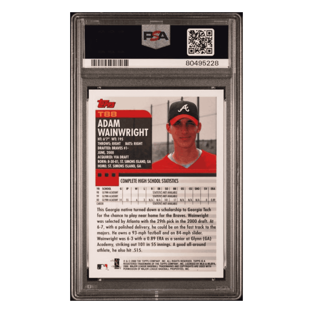 Adam Wainwright PSA 10 2000 Topps Traded Rookie Card #T88