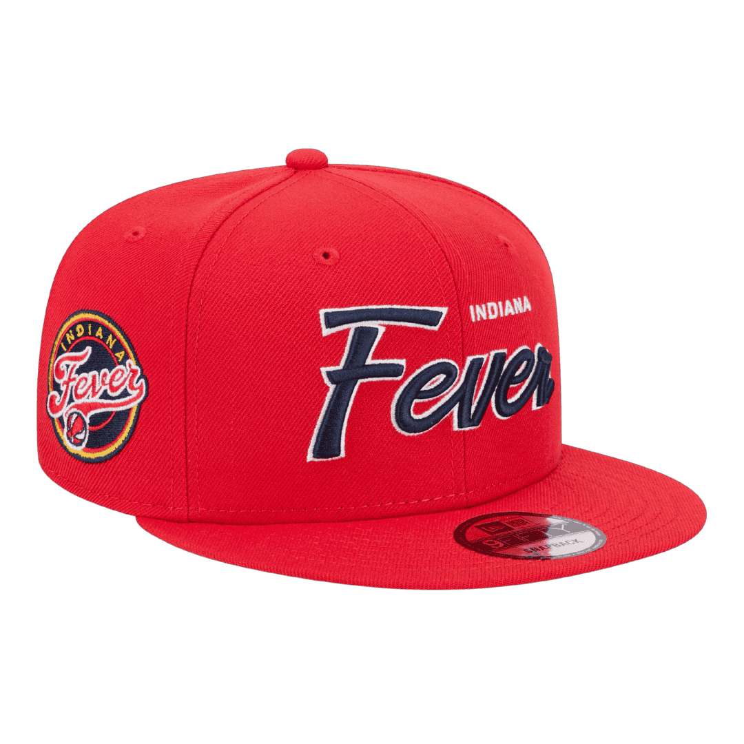 Indiana Fever Script Logo New Era Red 9FIFTY Adjustable Snapback Hat