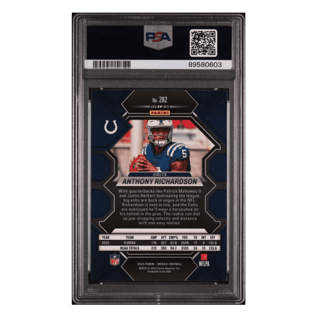 Anthony Richardson PSA 10 2023 Panini Mosaic Honeycomb Card #282