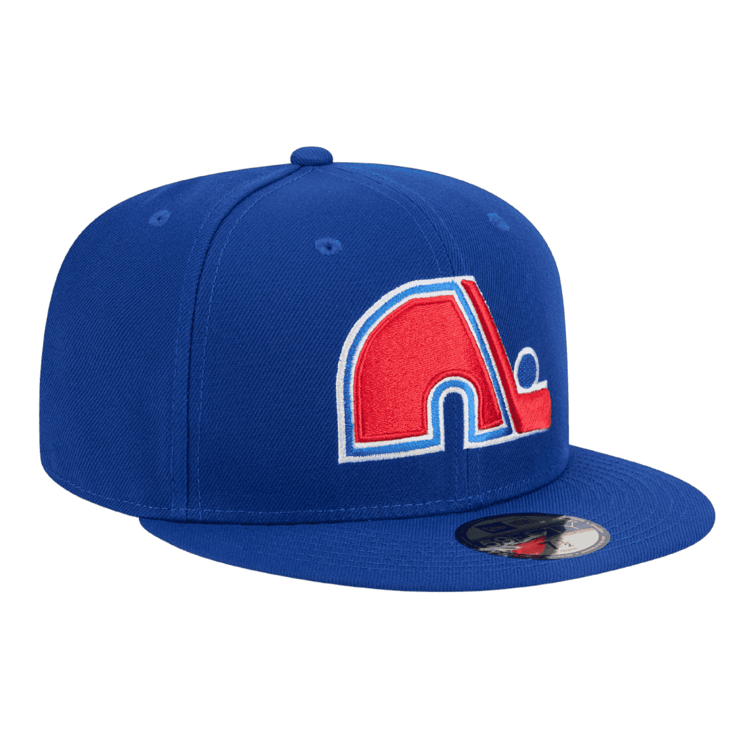 Quebec Nordiques Official Team Colot New Era Blue 59FIFTY Fitted Hat