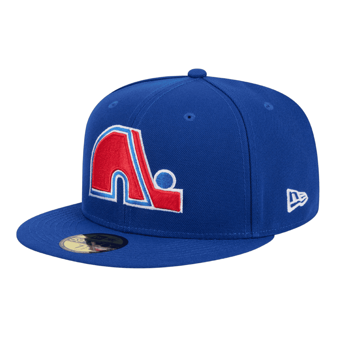 Quebec Nordiques Official Team Colot New Era Blue 59FIFTY Fitted Hat