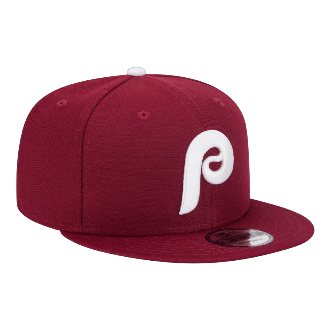 Philadelphia Phillies Retro Logo New Era Red 9FIFTY Adjustable Snapback Hat