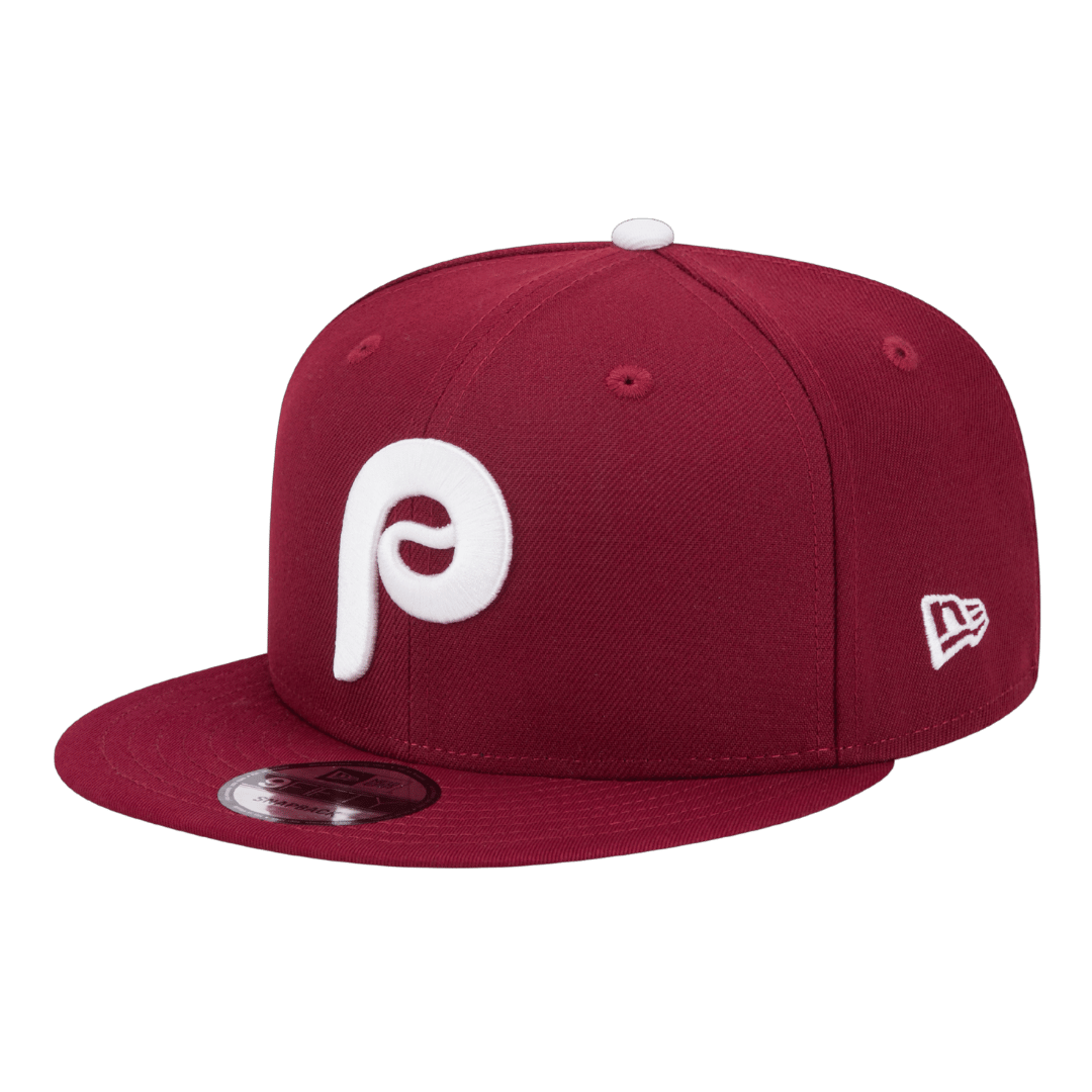 Philadelphia Phillies Retro Logo New Era Red 9FIFTY Adjustable Snapback Hat