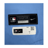 Alec Burleson St Louis Cardinals Autographed Game Used Baby Blue Jersey w/ Inscription - JSA COA