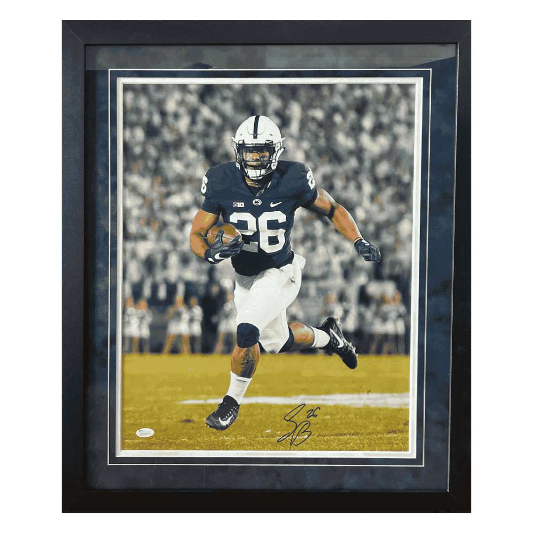 Saquon Barkley Penn State Autographed Framed 16x20 -  COA