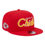Kansas City Chiefs Script Logo New Era Red 9FIFTY Adjustable Snapback Hat