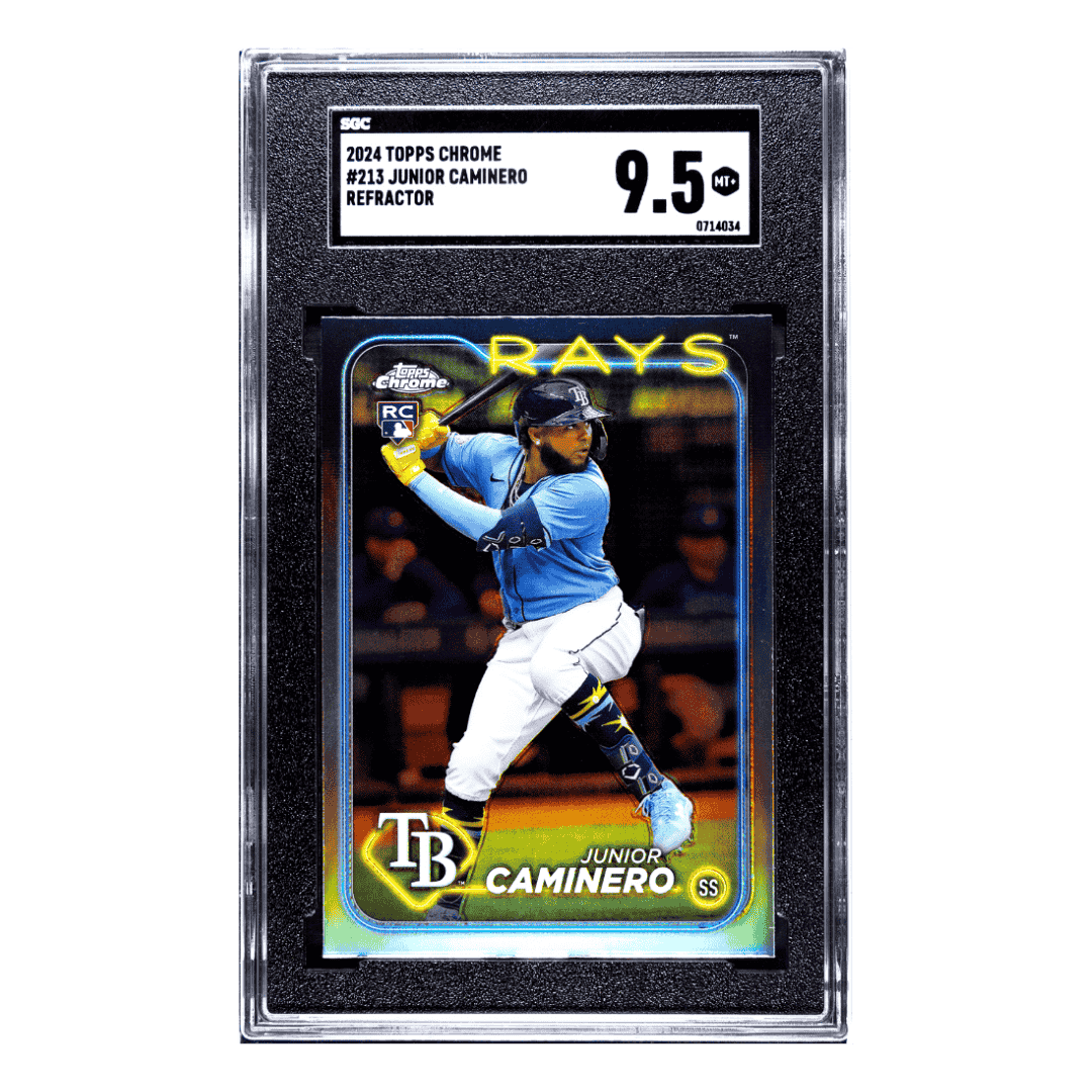 Junior Caminero SGC 9.5 2024 Topps Chrome Refractor Rookie RC Card #213