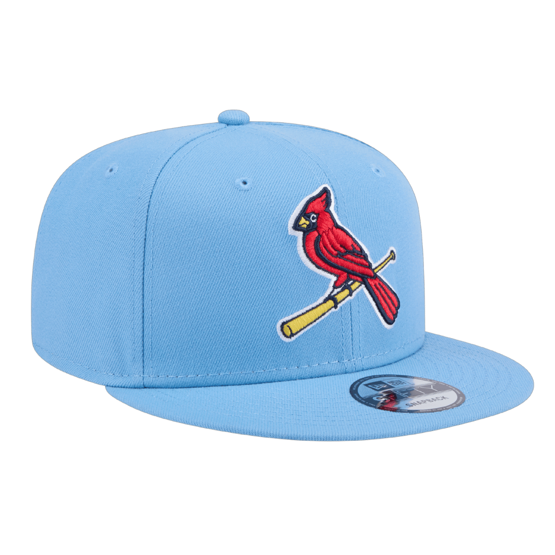 St Louis Cardinals Bird on Bat New Era Baby Blue 9FIFTY Adjustable Snapback Hat