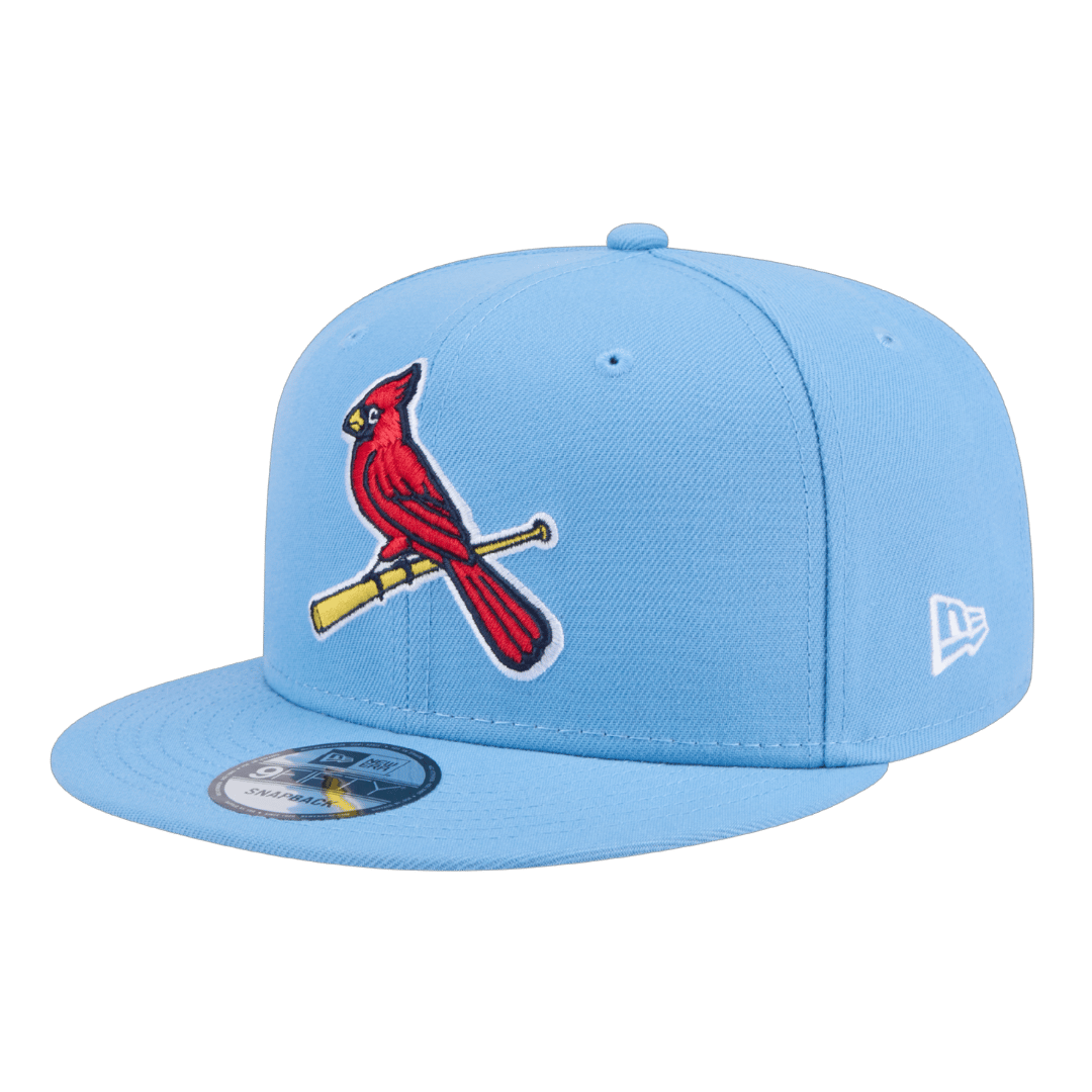 St Louis Cardinals Bird on Bat New Era Baby Blue 9FIFTY Adjustable Snapback Hat