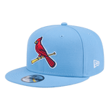 St Louis Cardinals Bird on Bat New Era Baby Blue 9FIFTY Adjustable Snapback Hat