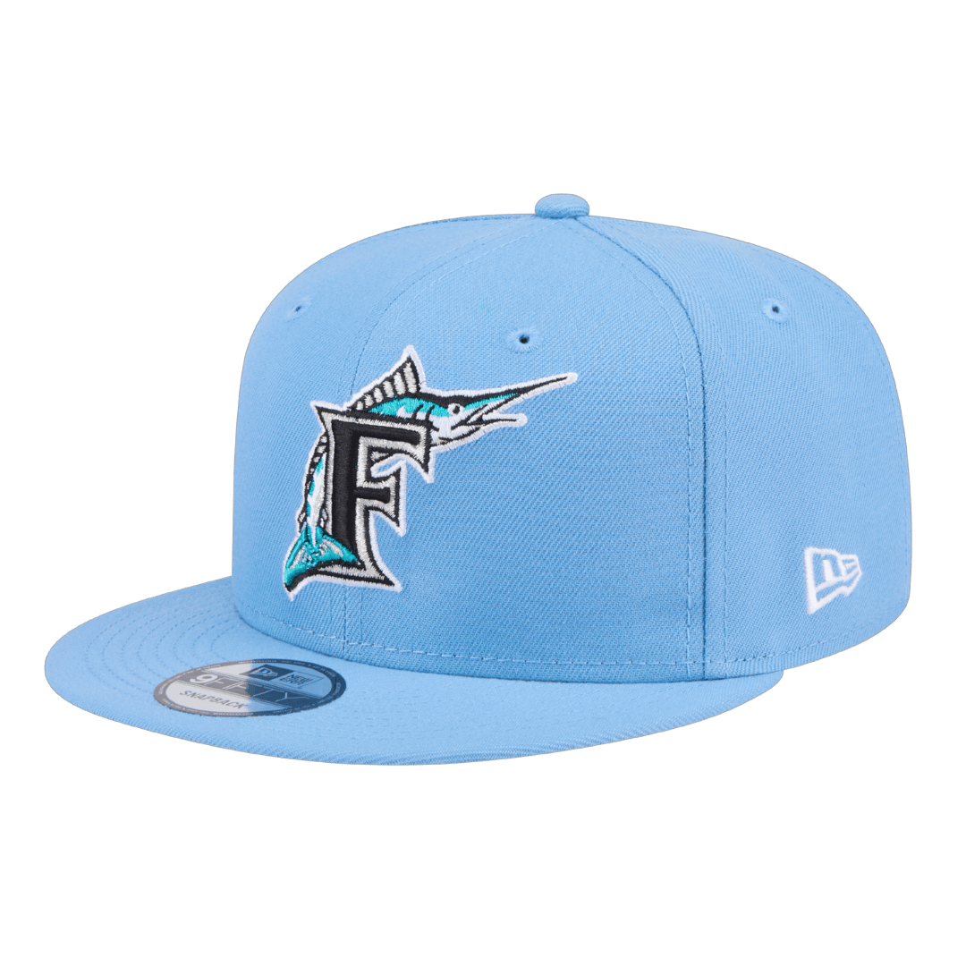 Florida Marlins New Era Baby Blue 9FIFTY Adjustable Snapback Hat