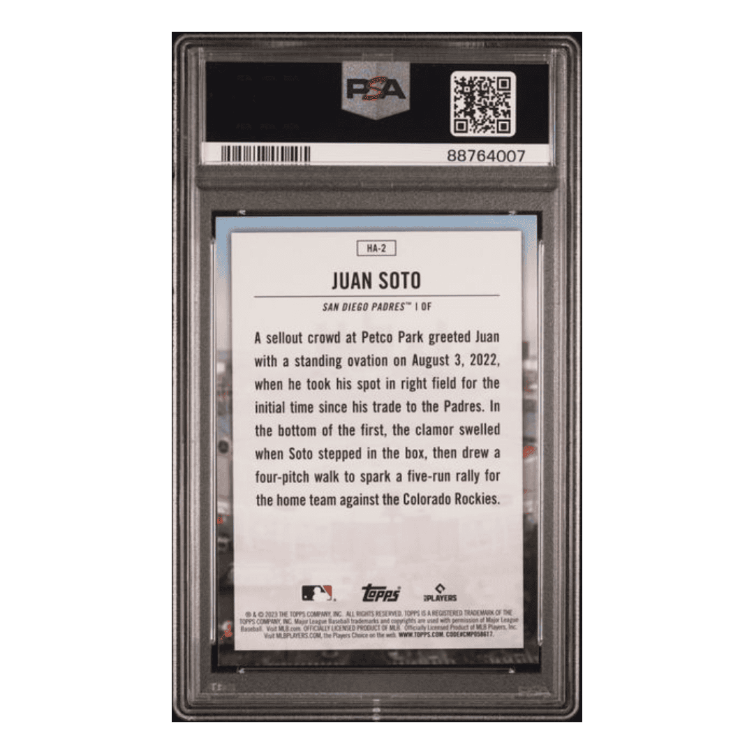 Juan Soto PSA 9 2023 Topps Home Field Advantage Card #HA2