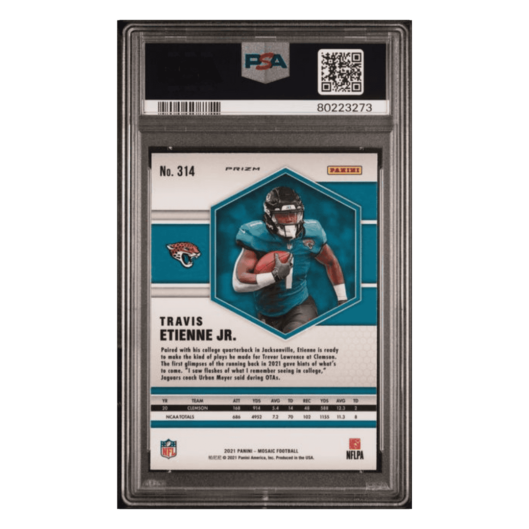 Travis Etienne Jr PSA 10 2021 Panini Mosaic Honeycomb Card #314
