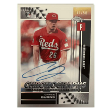 Chase Burns 2026 Topps Chrome Chromographs Autograph Rookie RC #d/ 50 Card #CHR-CB