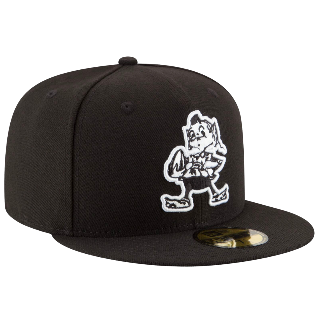 Cleveland Browns Black and White 59FIFTY Fitted Hat