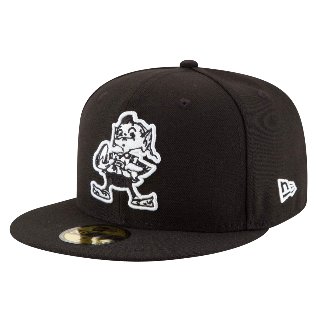 Cleveland Browns Black and White 59FIFTY Fitted Hat