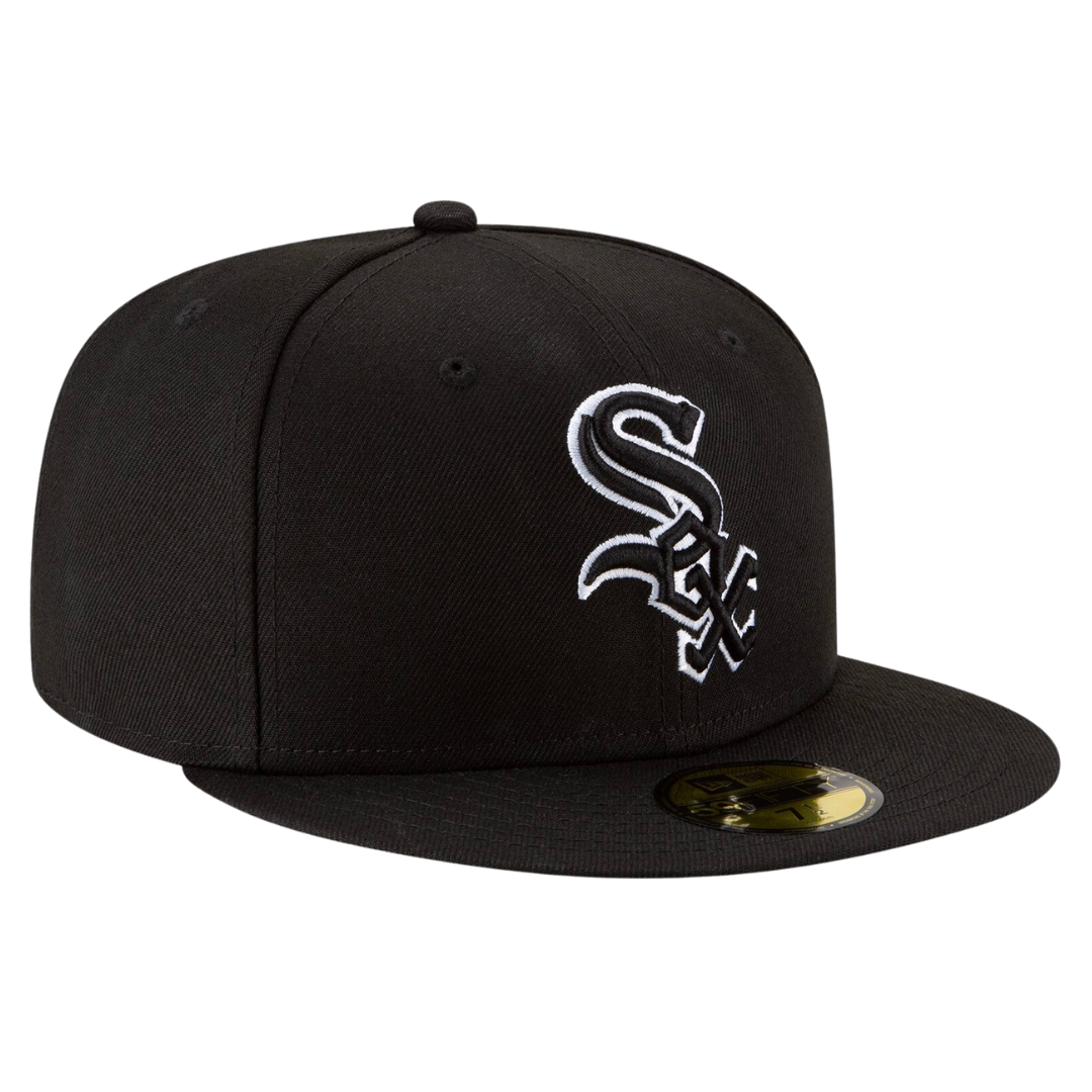 Chicago White Sox Black Outline 59FIFTY Fitted Hat