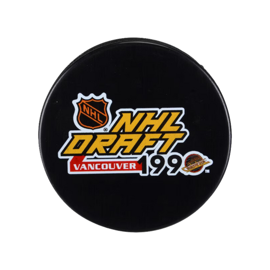 1990 NHL Draft Unsigned Draft Logo Hockey Puck